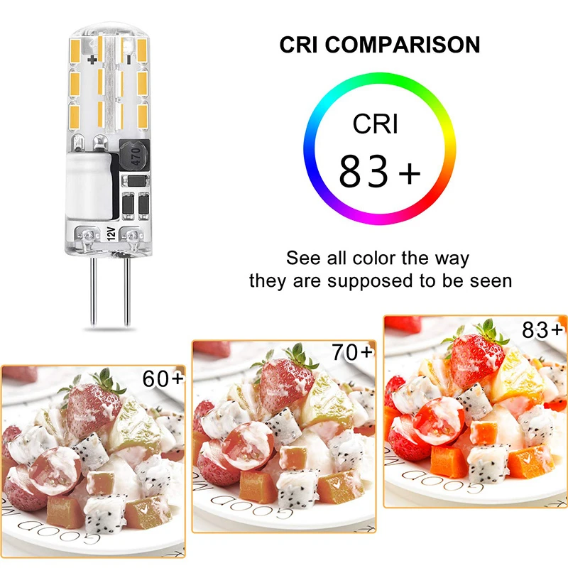 10 шт 360 Угол луча мини G4 светодиодные лампы 12 В Smd3014 не мерцающие, светодиодные силиконовые лампы для кристальных сменная галогенная лампа лампы