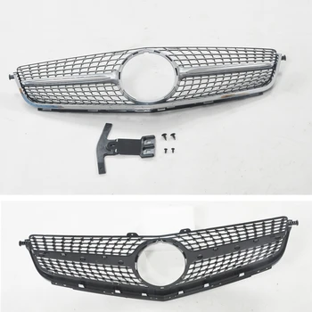 

Front Grill Grille Assembly 2012 2013 2014 Fit FOR Mercedes-Benz C63 AMG W204 Silver