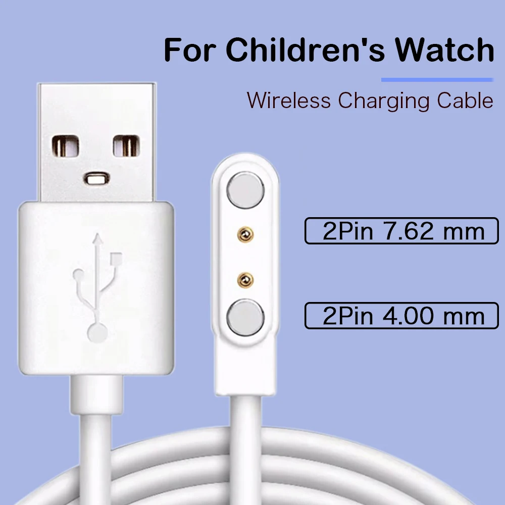 

Universal 2Pin 7.62MM / 4MM USB Magnetic Adsorption Charging line Portable Power Charger Cable For Smart Watch 99% Compatible