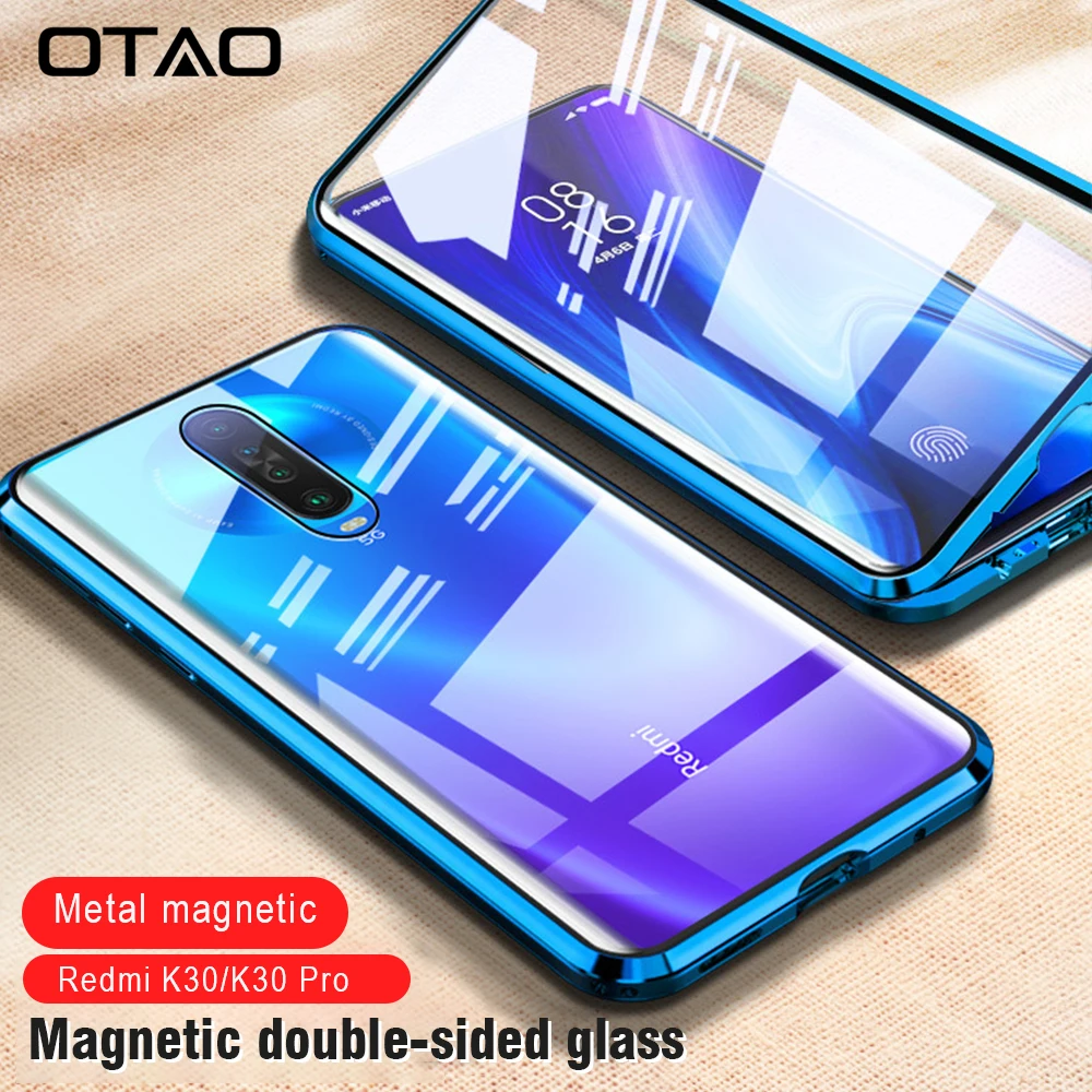 Двухсторонний стеклянный Магнитный чехол OTAO для Xiaomi Mi 9 SE 8 9T Pro CC9 металлический