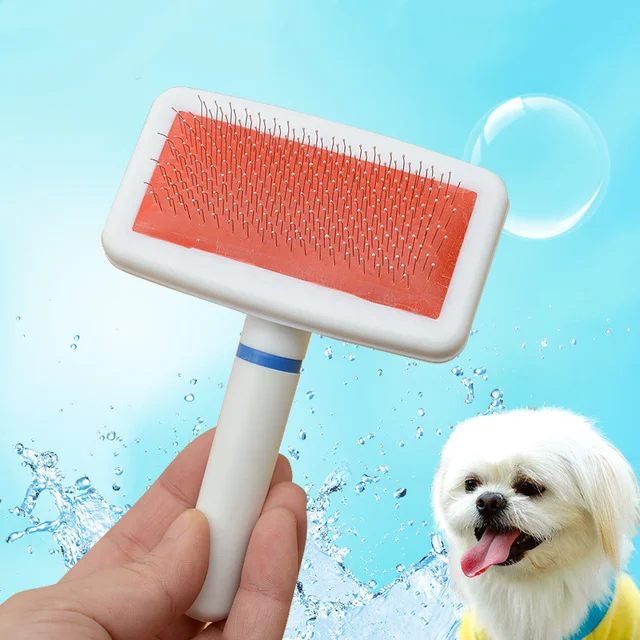 Dog Flea Comb Puppy Cat Hair Grooming Comb Gilling Brush Needle Dog Hair Remover Airbag Slicker Comb Supplies Pet Grooming Tools 1