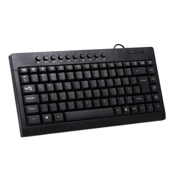 

Keyboard Wired Silent Keyboard Waterproof Gaming Keyboard 10 Shortcut Keys for Laptop PC USB English Multimedia Game Keyboards