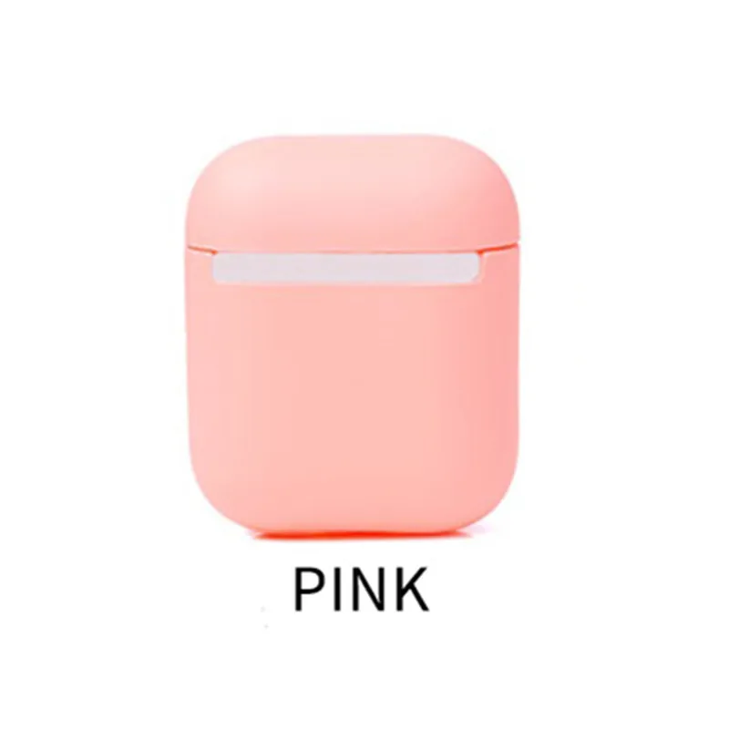 Для Apple Airpods 1 2 чехол для наушников беспроводной Bluetooth для Apple AirPods мягкий силиконовый беспроводной чехол для наушников - Цвет: Pink