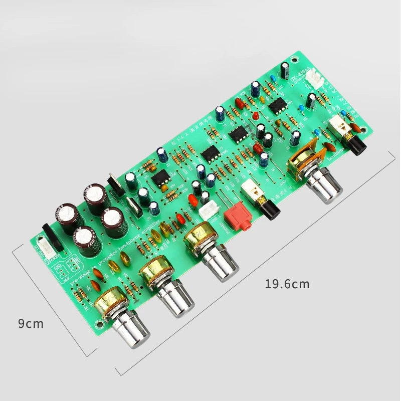 ABGN горячий-двойной 12 в DX338A HIFI предусилитель тональная плата регулятор громкости басов доска предварительного усилителя Домашнее аудио