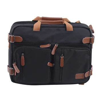 

15 Inch Convertible Briefcase Men Business Handbag Messenger Bag Casual Laptop Multifunctional Travel Bags For Male Big