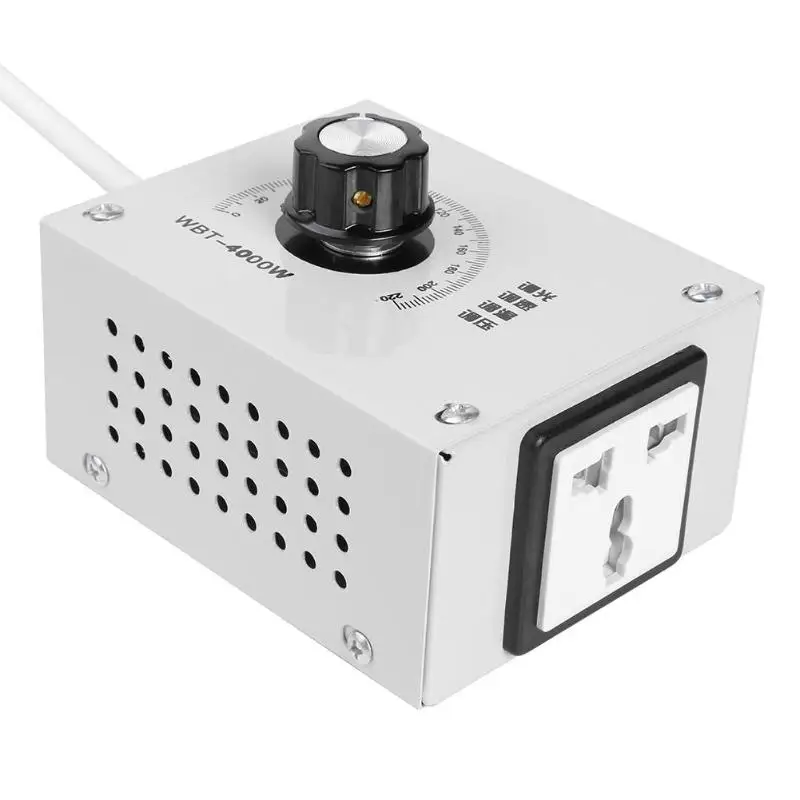 

AC 220V 4000W Variable Voltage Regulator Step Down Converter Motor Fan Control Negative Pressure Fan Duct Fan is Not Adjustable