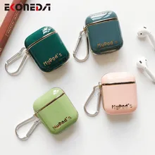 EKONEDA роскошный однотонный защитный чехол с покрытием для Airpods 1 2 Силиконовый чехол Мягкая задняя крышка для Airpods чехол