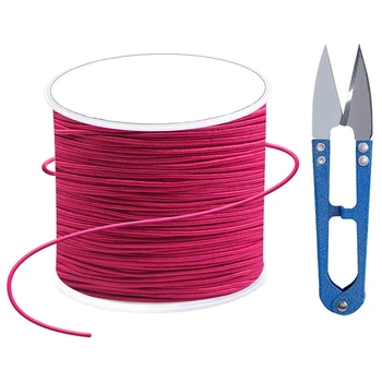 

Elastic Cord with Sewing Scissors,1mm Craft Wire Elastic Stretch String Nylon For DIY Jewelry Making