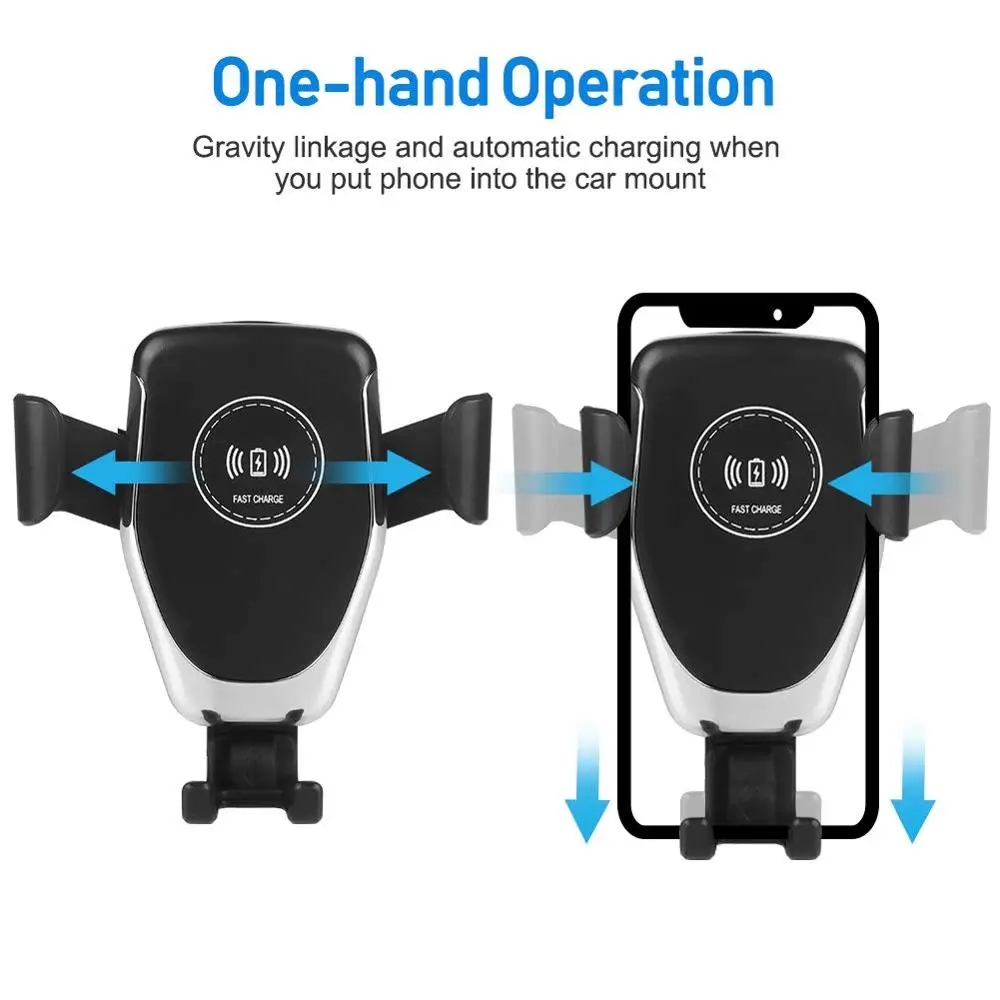FDGAO 10 Вт Qi Беспроводное Автомобильное зарядное устройство автоматическое крепление для IPhone 11 XS X XR 8 Быстрая зарядка автомобильный держатель телефона для samsung S10 S9 S8