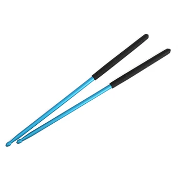

1pair 5A Non Slip Handle Portable Musical Instruments Smooth Drum Stick Beginner Anti Rust Aluminium Alloy Endurance Exercises