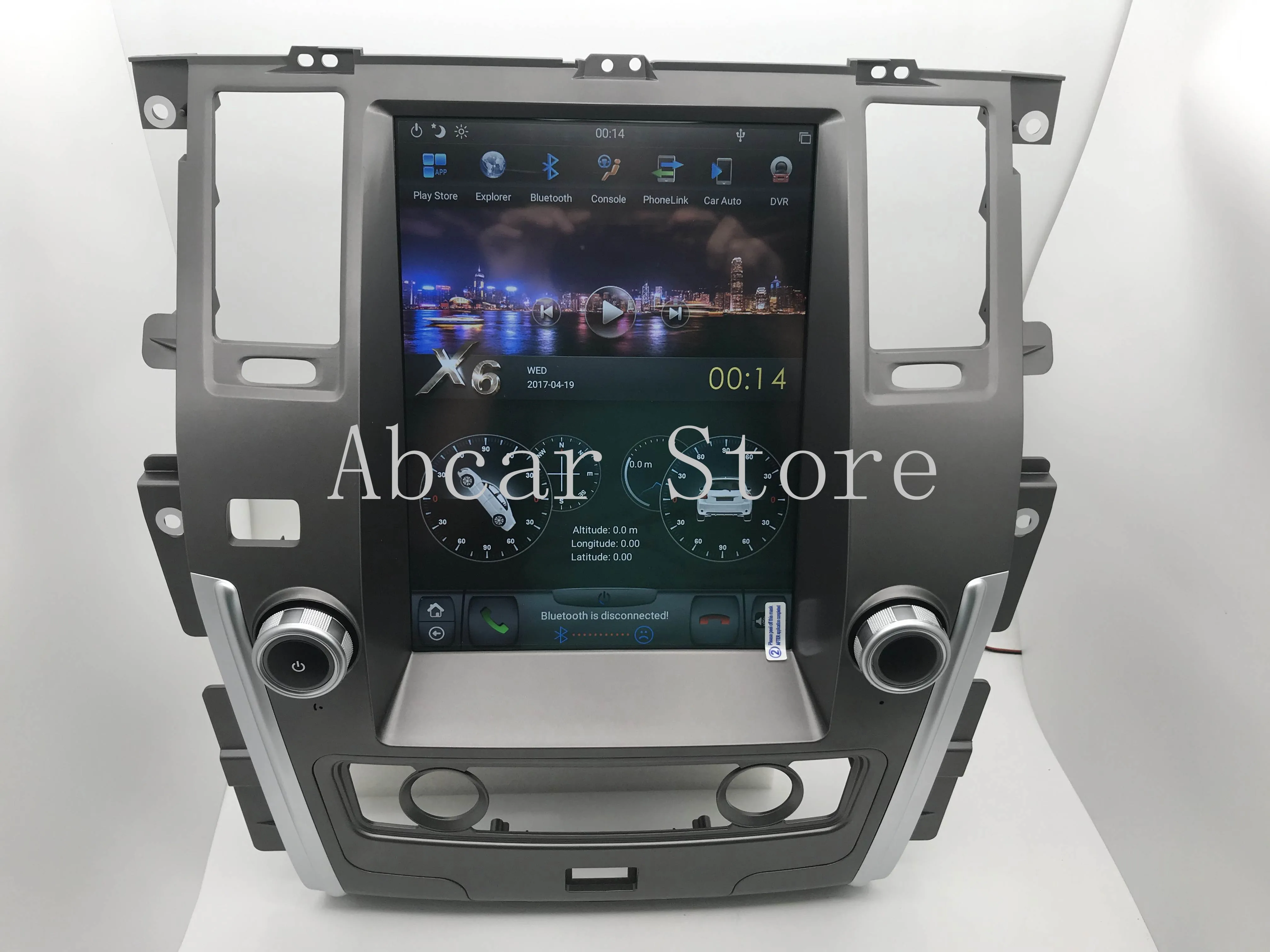 12," Tesla стиль Android 8,1 автомобильный dvd-плеер gps навигация для NISSAN PATROL 2010- стерео радио магнитофон PX6 CARPLAY