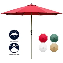 Садовый зонт hooru садовый с кривошипом и защитой от УФ лучей