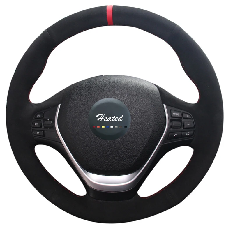Оплетка на руль из замши для BMW F20 2012 2018 F45 2014 F30 F31 F34 2013 2017 F32 F33 F36|on the steering wheel|wheel cover