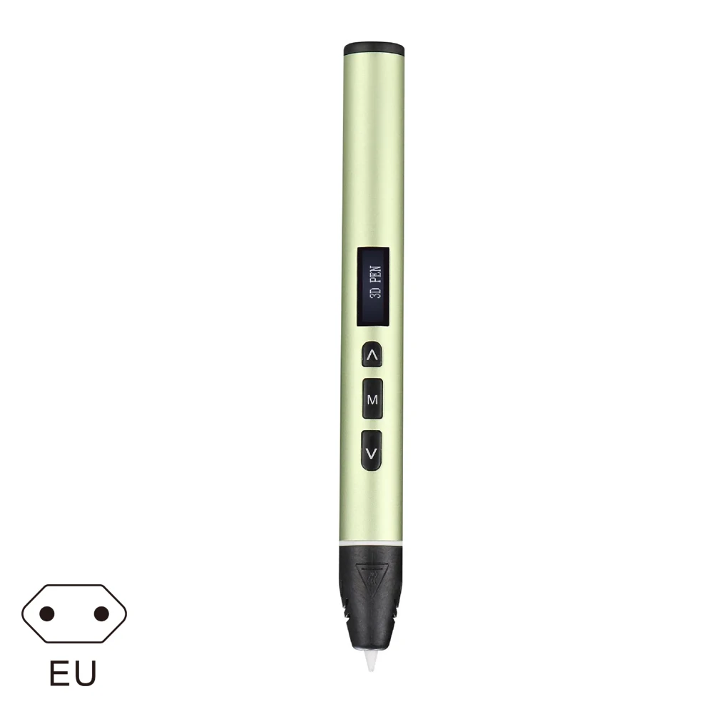 Green EU plug 3D печать Ручка OLED дисплей Поддержка PLA PCL Режимы легко Управление ручки с принтом для подарков ING-SHIPPING - Цвет: Green EU plug