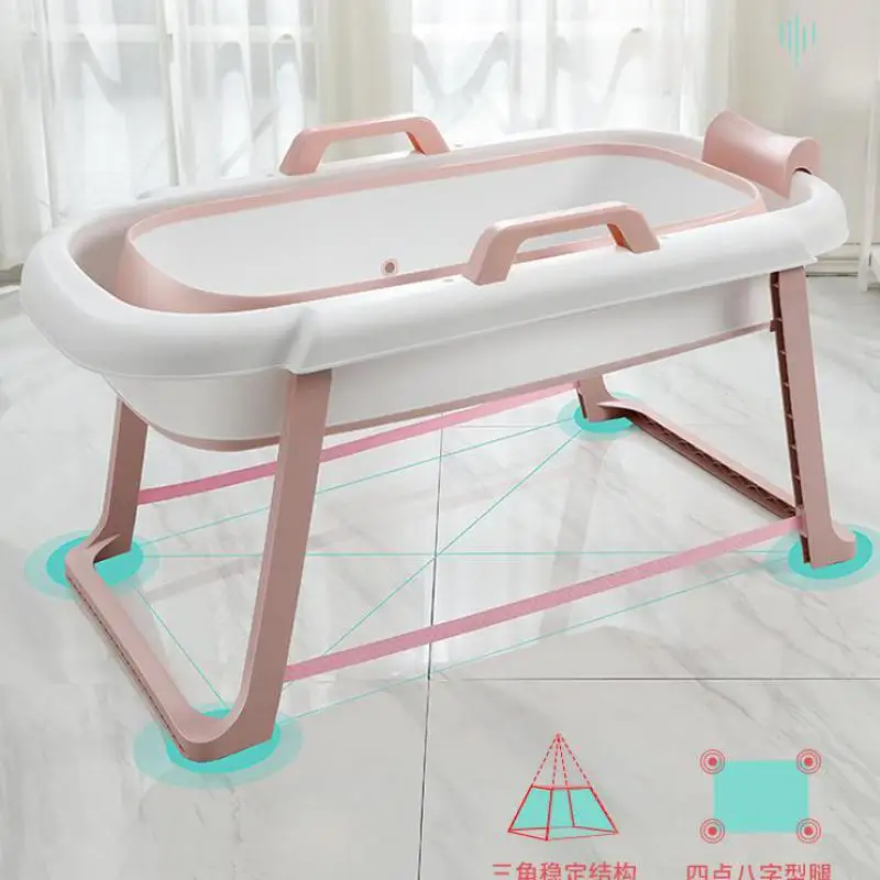 

Foldable Bath Barrel Adult Simple Bath Tank Household Adult Whole Body Bath Barrel Thickened Plastic Large Size