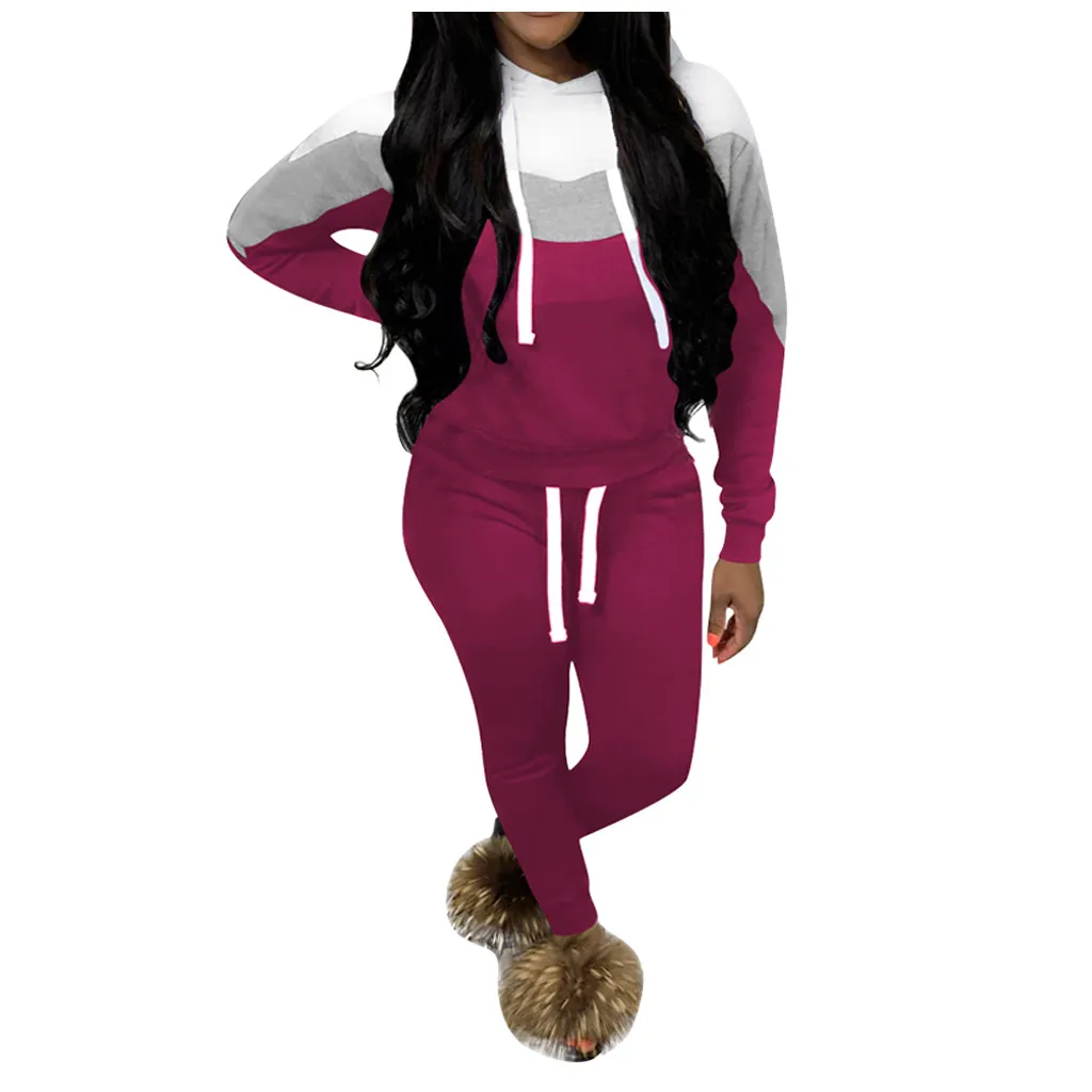 

Plus Size 2019 New streetwear Two Piece Set Sportswear Tracksuit Women High Neck Conjunto Feminino Sweatshirt Set Outfits#g3