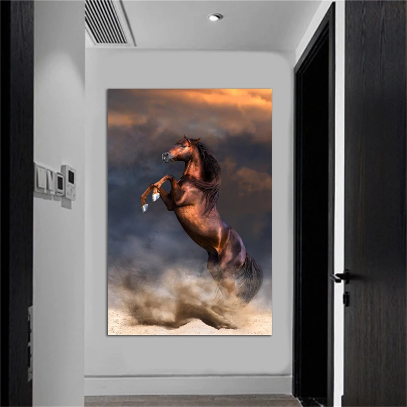 100x150cm Cheap Big Size Canvas Wall Art Horse Painting Decorative Wall Pictures Canvas Prints Custom Photo Painting No Frame Painting Calligraphy Aliexpress