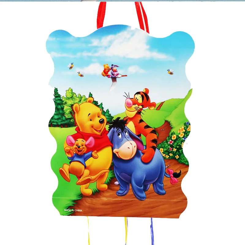 Disney Winnie The Pooh Theme Party Supplies Birthday Decorations Winnie The Pooh Baby Shower Party Bags Cup Plate Banner Straws