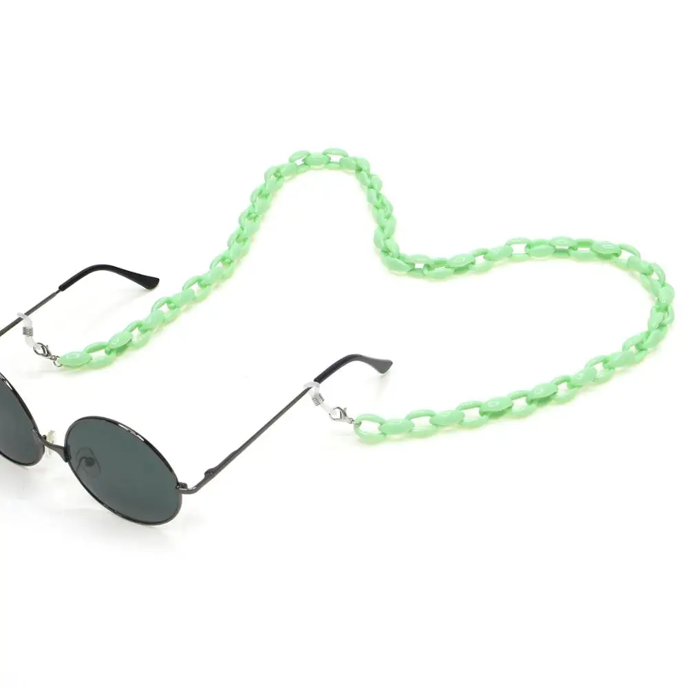 Solid Color Acrylic Eyeglasses Chain Fashion Colorful Chunky Acrylic Sunglasses Adjustable Holder Strap