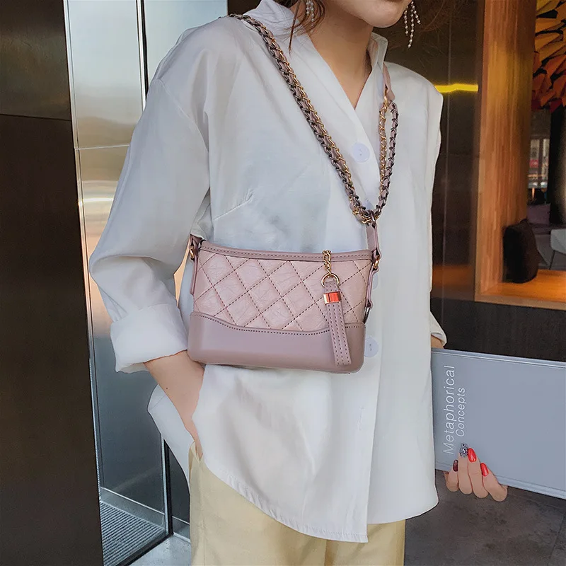 

2019 New Fashion Chain Bag Stray Bag Slung Small Bag Woman Diamond Lattice
