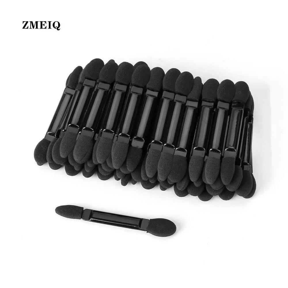 

200 шт. кисть для теней, спонж, инструмент для макияжа, двусторонние тени для век, косметическая кисть аппликатор для девочек, женщин, ежедневная красота