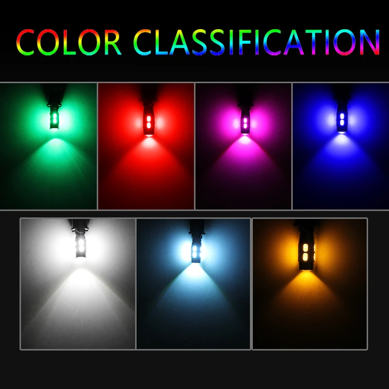 10pcs T10 10 SMD 5630 LED Projector Lens Auto Clearance Lamp W5W 501 5730 LED Car Marker Lamp Parking Bulb Canbus Error Free