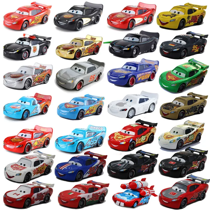 Disney Pixar Cars 2 3 lightning McQueen national flag McQueen limited