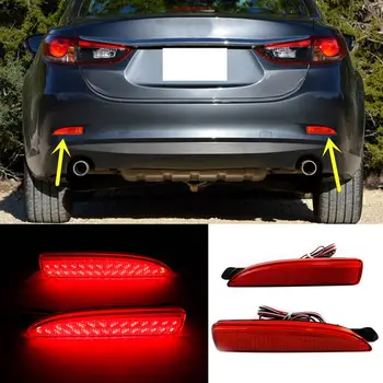 

2PCS LED Rear Bumper Reflector Brake Stop Light for Mazda6 Atenza Mazda2 DY for Mazda3 Axela (CA240)