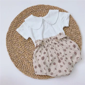 

MILANCEL baby clothing set peter pan collar tee and bloomers 2 pcs girls clothes baby suit cute baby clothing set