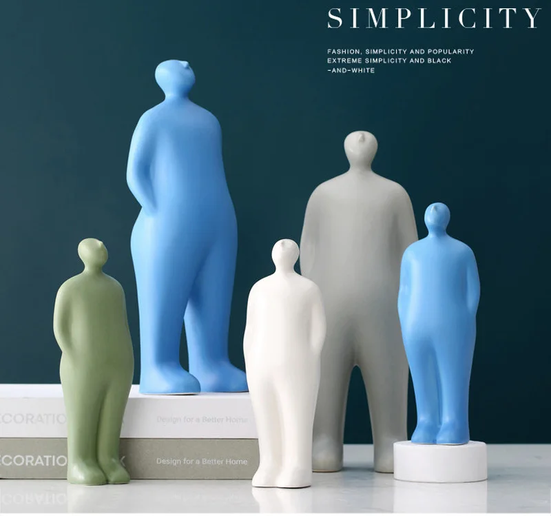 Description Picture 4 of itemEuropean Modern Abstract Father&Son Art Ornaments Home Decoration Ceramic Sculpture Creative Figure Statues Office Decorations