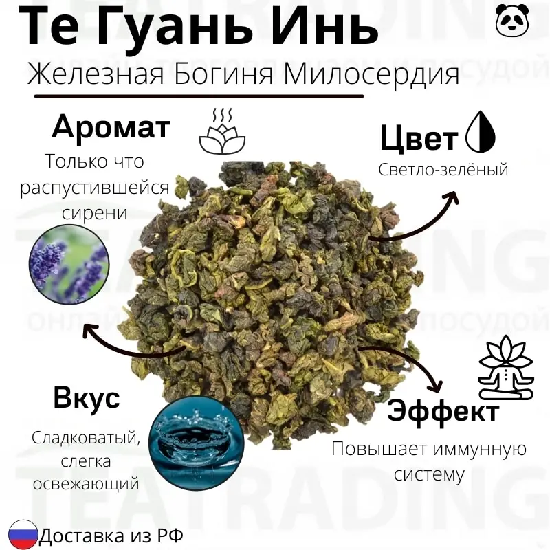 Китайский чай улун Те Гуань Инь Железная Богиня Милосердия дой-пак 50 г тегуаньинь