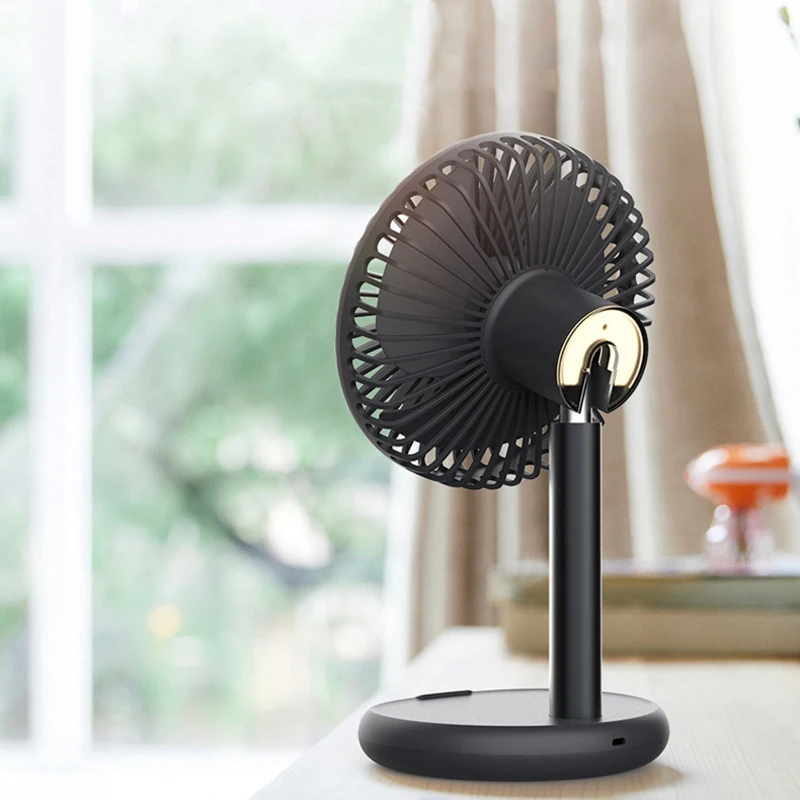 EAS-Usb Charging Portable Handheld Electric Fan Air Conditioner Cooler Cooling Fan Summer Desk Table Cooling Fans White 4000Mah