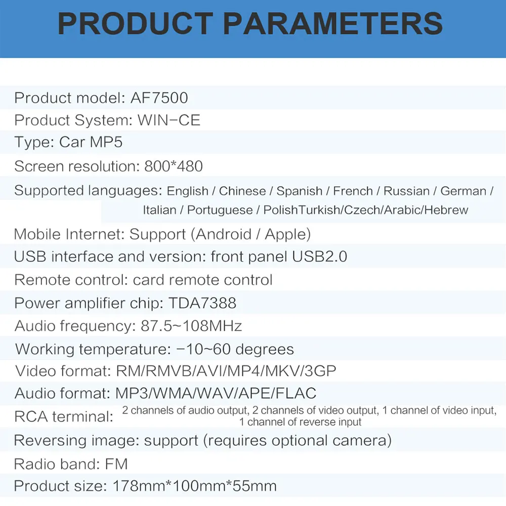 Vehemo 7 дюймов Автомобильный Bluetooth MP5 автомобильный MP5 плеер TF автомобильный MP5 для радио зарядное устройство красочные кнопки для мультимедиа