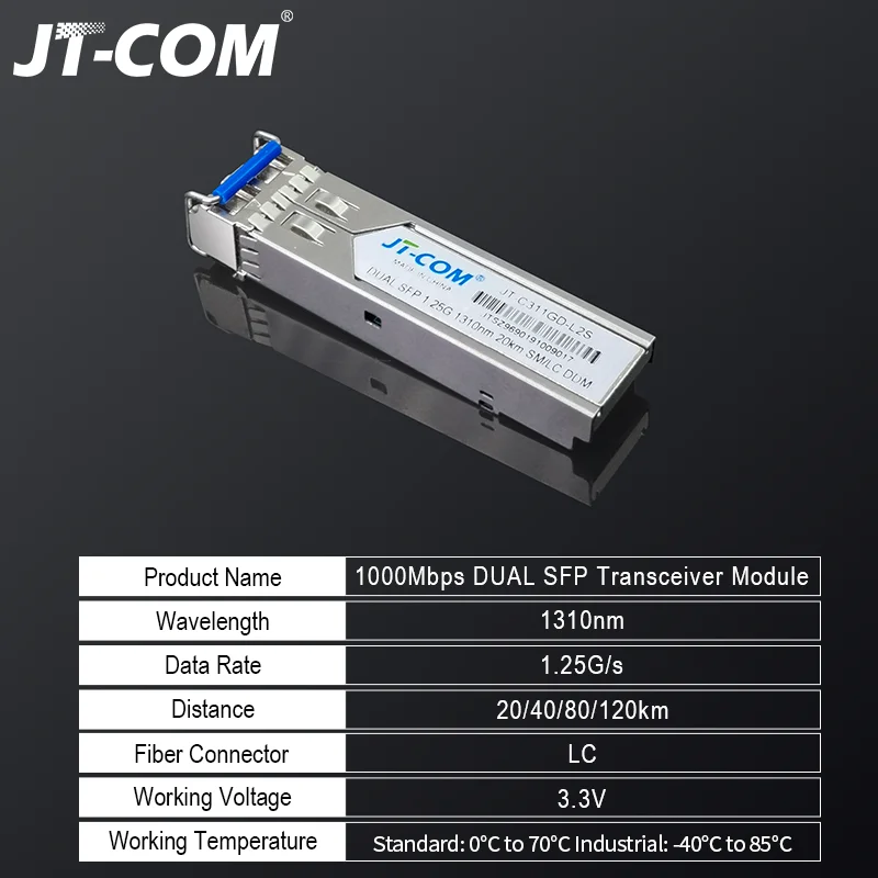 Оптический SFP модуль 1 Гбит Gigabit 20 км 120 DDM дуплекс LC Mini Gbic 25 Г Оптоволоконный Модуль