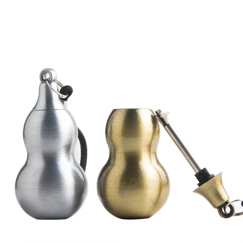 

Gourd Shape Ten Thousand Matches Lighter Outdoor Mini Lighters Old Retro Cigarette Metal Lighters Men Gifts Smoking Accessories