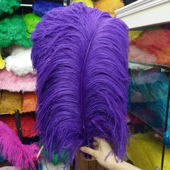 

10 pcs High Quantity Purple 24-26inches/60-65cm "thick Stem" Male Ostrich Feathers For DIY Jewelry Craft Making Decoration