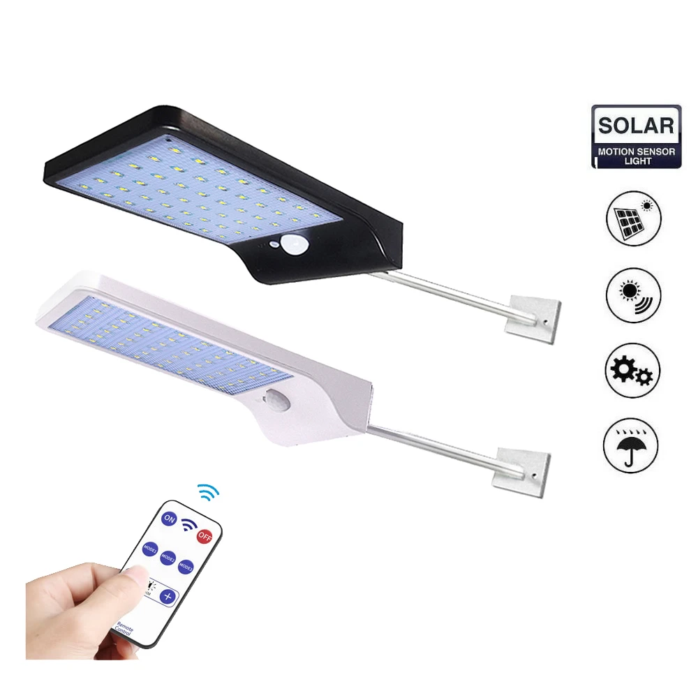 

remote 48/36 led Motion Sensor Outdoor Waterproof Energy Saving Solar Powered Pathway street spot flood light lamp Wall