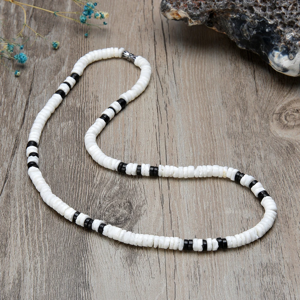 Puka Shell Necklace Surfer Style Necklace White Shell Surfer