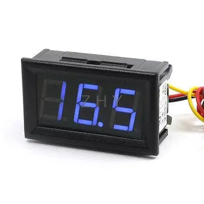 YB27 DC 0-10V 7-ми сегментный 3-значный синий светодиодный цифровой Дисплей вольтметр