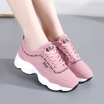 

Women Shoes Pink Fashion Designers Platform Sneakers Ladies Leather White Shoes Casual Sports Shoes Walking Shoes Tenis Feminino
