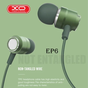 

XO EP6 Sport Earphone wholesale Wired Super Bass 3.5mm Crack Colorful Headset Earbud with Microphone Hands Free for Samsung S3