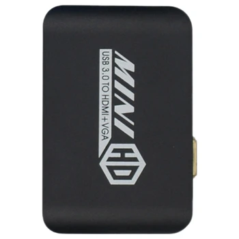 

USB3.0 Video Converter Support 1080P USB3.0 to HDMI+VGA Adapter for TV, Headset, Computer, Projector