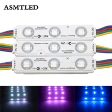 20 шт./лот 5050 Чип 3 светодиодный модуль впрыска освещение 12 В IP67 Водонепроницаемый 4pin RGB светодиодный модуль ультра яркий знак полосы подсветки