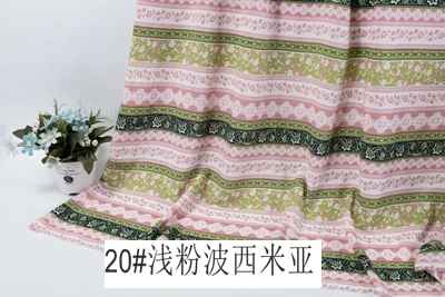 TJ8618--20 Ткань из шифона с цветочным принтом для летних платьев DIY 25*150 см 100*150 см/шт S06 - Цвет: TJ8618--20