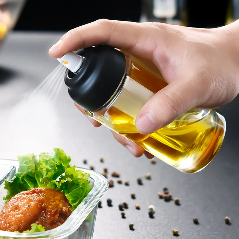Стеклянный распылитель оливкового масла, распылитель масла, пустая бутылка для уксуса, диспенсер для масла для кухни, для приготовления пищи