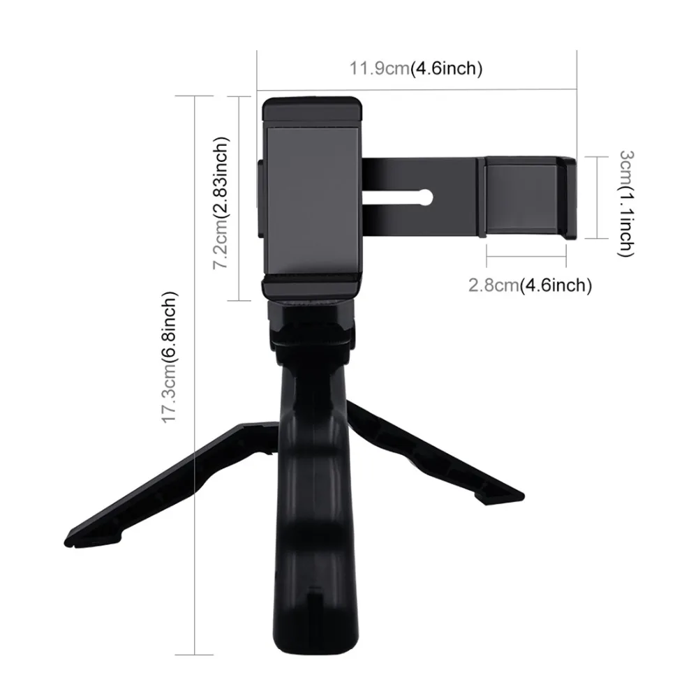 PULUZ PKT46 для DJI OSMO Карманный карданный камеры смартфон фиксирующий Зажим складной штатив с зажимом с 1/4 дюймовым держателем кронштейн