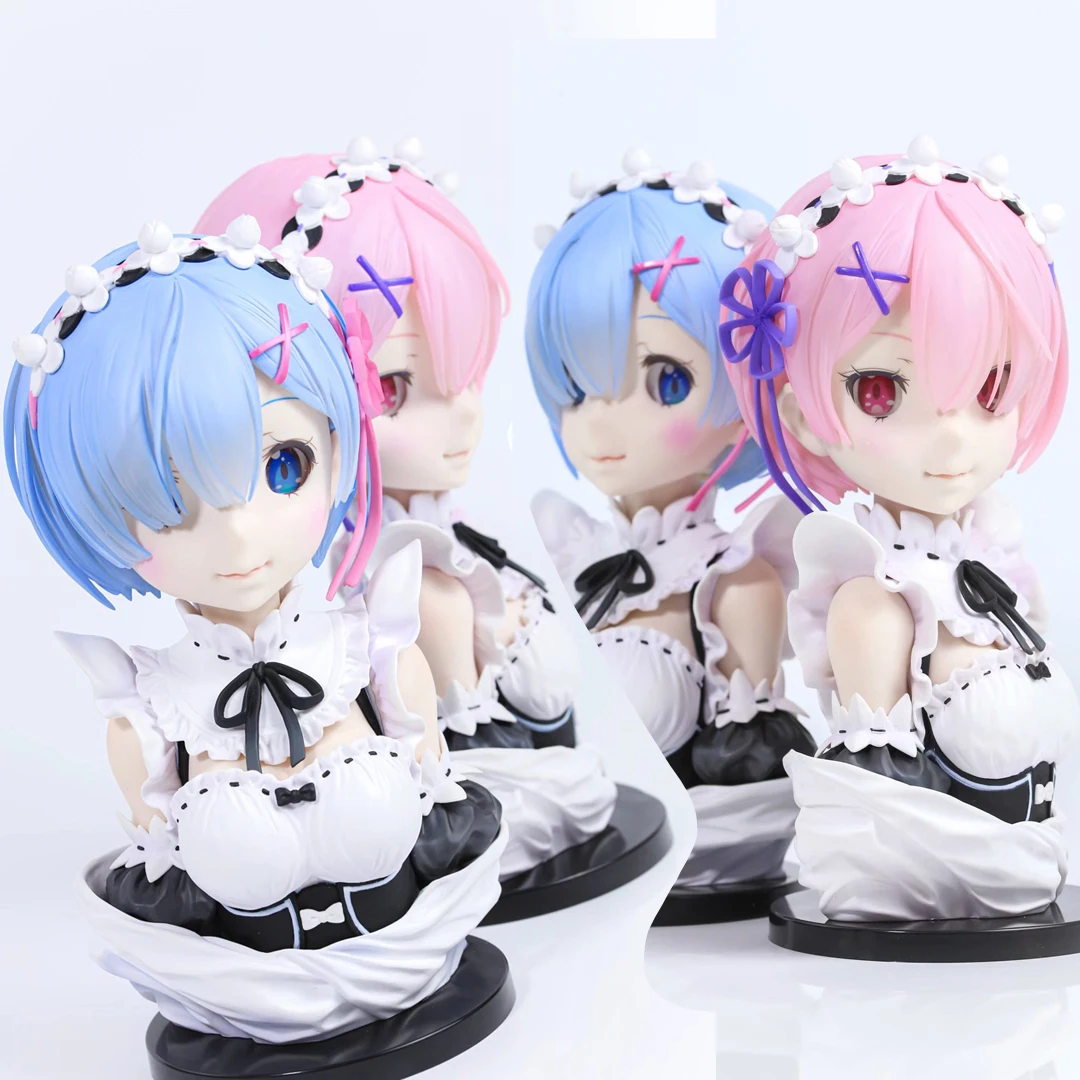 Японское аниме Re: Life a other World от Zero REM Re0 Remu ПВХ фигурка игрушки полудлинная Статуя