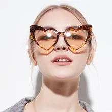 BAOLANG, солнцезащитные очки в форме сердца, женские модные аксессуары, прекрасные цветные очки, кошачий глаз, без оправы, солнцезащитные очки, DX-18503