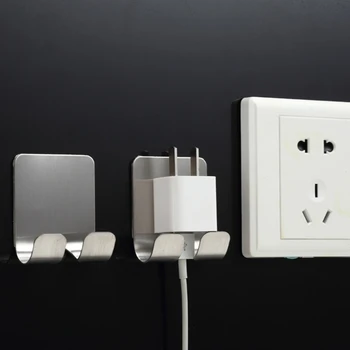 

Metal Wall Adhesive Sticking Phone Charging Plug Holder Razor Sopport Rack Hook