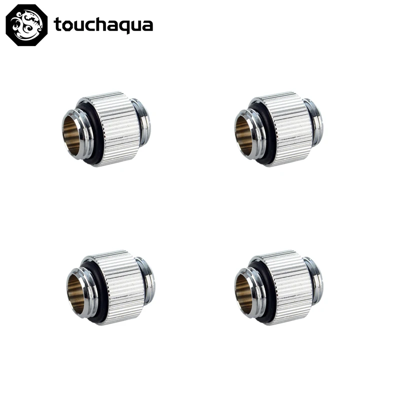 Touchaqua 4 шт. G1/4 черный серебристый Штекерный Разъем 10 мм разъемы/удлинитель M до